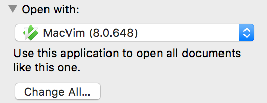 Open with MacVim